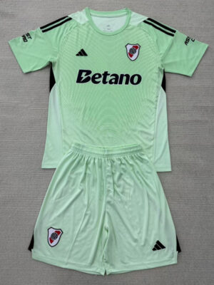 25-26 River Plate Green GoalKeeper Kids Soccer Jersey