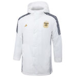 24-25 Argentina White Hooded Windbreaker Fabric Cotton Coat #G183(金标)