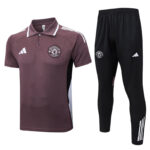 25-26 Man Utd Grey purple Polo Tracksuit #C2537