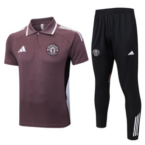 25-26 Man Utd Grey purple Polo Tracksuit #C2537