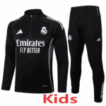 25-26 RMA Black Kids Half Pull Tracksuit #E2511(童装)(半拉链)