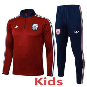 25-26 ARS Jujube red Kids Half Pull Tracksuit #E2560(童装)(半拉链)