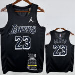LAKERS JAMES #23 Black Top Quality Hot Pressing NBA Jersey (荣耀版)