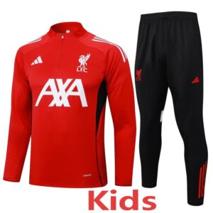 25-26 LIV Red Kids Half Pull Tracksuit #E2534(童装)(半拉链)