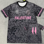 25-26 Palestina FC Grey Black Training shirts (英文广告)