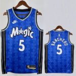23-24 Magic BAANCHERO #5 Dark Blue Top Quality Hot Pressing NBA Jersey (Retro Logo)(V领)