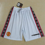 1998-1999 Man Utd White Retro Shorts Pants
