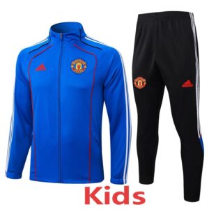 25-26 Man Utd Fancy blue Kids Jacket Tracksuit #E25103(童装)
