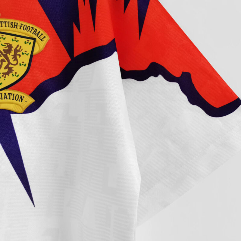 1991-1993 Scotland White Retro Soccer Jersey - Image 7