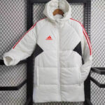 23-24 AD White Hooded Cotton Coat Red Edge (红色边) 棉衣