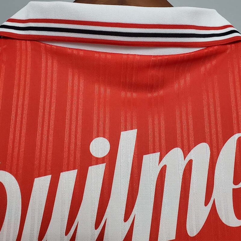 1995-1996 River Plate Away Red Retro Soccer Jersey - Image 9