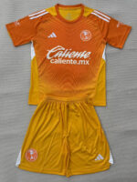 25-26 Club America Orange GoalKeeper Kids Soccer Jersey