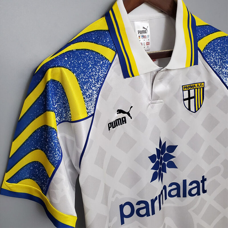 1995-1997 Parma White Retro Soccer Jersey - Image 3