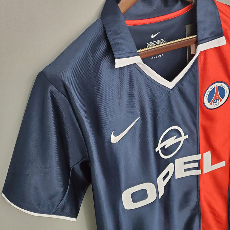 2001-2002 PSG Paris Home Retro Soccer Jersey - Image 4