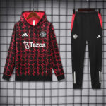 24-25 Man Utd Red Black Hoodie Tracksuit (卫衣套装)