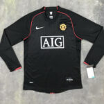 2007-2008 Man Utd Away Black long sleeve Retro soccer jersey (长袖)