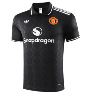 25-26 Man Utd Black Polo Short Sleeve