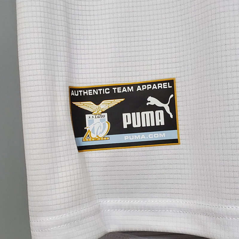 1999-2000 Lazio Centenary White Retro Soccer Jersey - Image 7