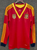 2013-2014 Spain Home Long Sleeve Retro Soccer Jersey (长袖)