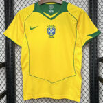 2004 Brazil Home Retro Soccer Jersey