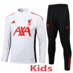 25-26 LIV White Kids Half Pull Tracksuit #E2545(童装)(半拉链)