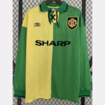 1992 Man Utd Away Long Sleeve Retro Soccer Jersey (长袖)